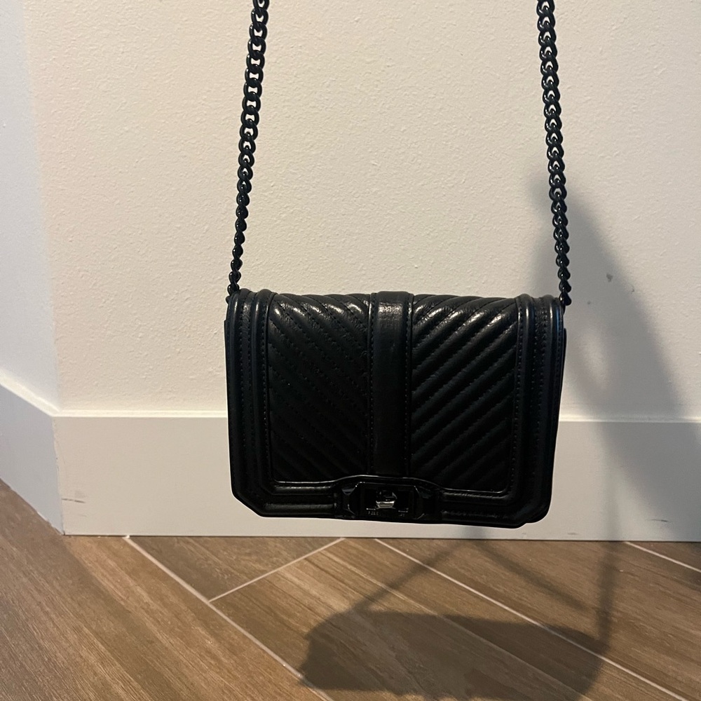 Rebecca Minkoff Black Chevron Crossbody - Picture 3 of 6